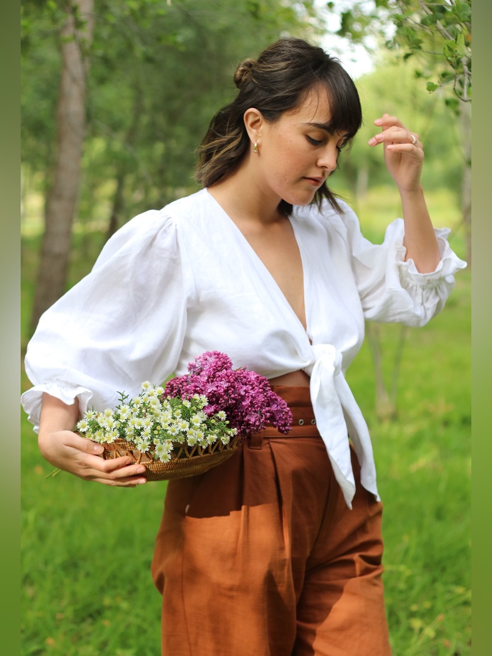Faithful the Brand- Jamais Tie Front Top